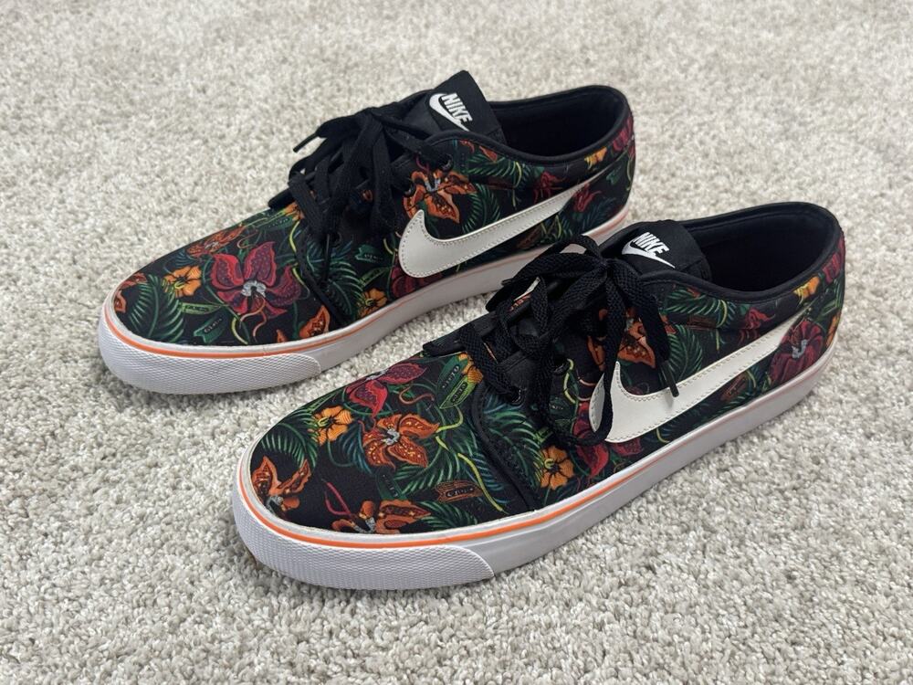 Nike Toki TXT Print Low Total Orange Tropical Floral Sneakers Men’s Size 13